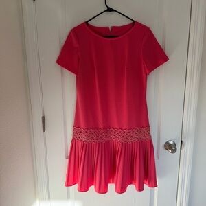 Chic Pink Short Sleeve Dress